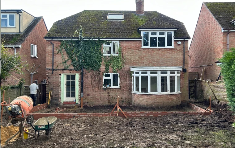 Start of a new Kitchen Extention Holton Oxfordshire